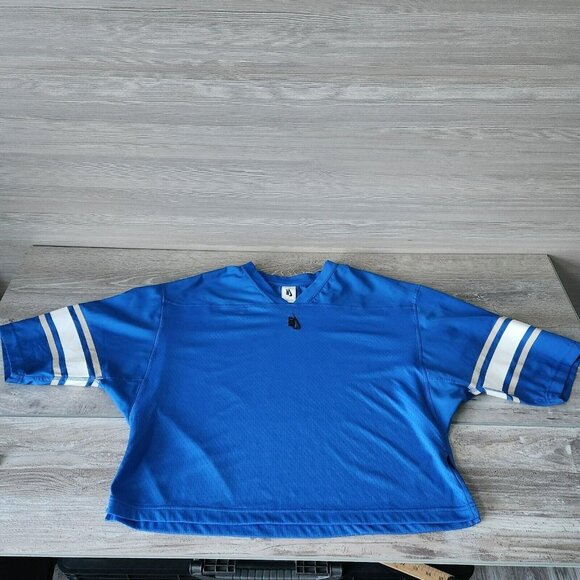 Nike Lab Top Womens L Collection Tee Hyper Cobalt Blue Crop Top V Neck Pullover - Picture 7 of 14